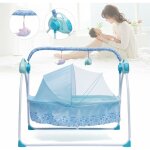 Senderpick - berceau electrique bleu deluxe sans batterie adapt nouveau - ns bb libre avec mains ...