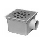 Berg van den abs seau de vidage 20x20cm avec �vacuation lat�rale en inox