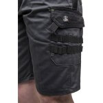 Lma ? bermuda de travail gris sombre et noir t46 ? serg� 60% coton, 40% polyester ? ceinture �lastiqu�e ...