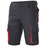 Bermuda multipoches bicolore velilla noir / rouge 44