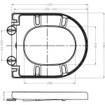 Bernstein - abattant wc plastique lunette wc, cuvette toilette fermeture en douceur - blanc - 42, 5x36, ...