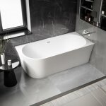 Bernstein - baignoire d'angle design acrylique pour salle de bain, isolation thermique - montage droite ...