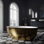 Bernstein - baignoire îlot moderne acrylique salle de bain - feuille d'or - garantie 5 ans - terra - ... Bernstein - baignoire îlot moderne acrylique salle de bain - feuille d'or - garantie 5 ans - terra - ...