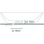 Baignoire �lot moderne design en acrylique pour salle de bain, isolation thermique - blanc mat - 170x80x58cm ...