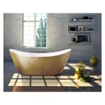 Bernstein - baignoire lot ovale rtro en acrylique pour salle de bain, isolation thermique et anti - ...