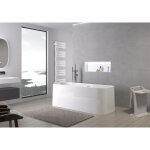 Bernstein - baignoire lot riva 2. 0 en acrylique blanc - dimensions slectionnables sans robinet mitigeur, ...