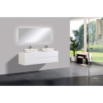 Bernstein - ensemble de salle de bain milou 1600 blanc mat - miroir et vasque en option sans miroir, ... Bernstein - ensemble de salle de bain milou 1600 blanc mat - miroir et vasque en option sans miroir, ...