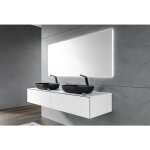 Bernstein - meuble sous - vasque salle de bain arctic 1600 blanc softtouch pour vasque  poser