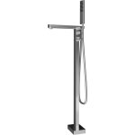 Mitigeur de bain sur pied en laiton, robinet sur pieds design pour baignoire avec flexible 1, 5m, pommeau ...