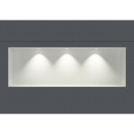 Niche murale douche acier inox + 3 spots led, �tag�re rangement douche salle de bain encastrable nt309010x ...