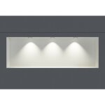 Niche murale douche acier inox + 3 spots led, �tag�re rangement douche salle de bain encastrable nt309010x ...