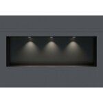 Niche murale douche acier inox + 3 spots led, tagre rangement douche salle de bain encastrable nt309010x ...