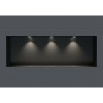 Niche murale douche acier inox + 3 spots led, �tag�re rangement douche salle de bain encastrable nt309010x ...