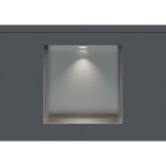 Niche murale douche �tanche en acier inox avec spot led, �tag�re rangement douche salle de bain encastrable ...
