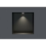 Niche murale douche �tanche en acier inox avec spot led, �tag�re rangement douche salle de bain encastrable ...