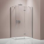 Paroi de douche �tanche d'angle verre 8mm cabine de douche int�grale parre douche 1 porte battante angle ...
