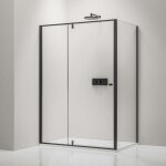 Bernstein - paroi de douche noire mat verre 6mm cabine de douche intgrale parre douche angle portes ...