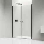 Bernstein - paroi de douche en verre 6mm cabine de douche niche parre douche encastr�e 2 portes battantes ...
