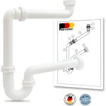 Bernstein - siphon plastique pour lavabo vier et vasque salle de bain et toilettes avec joints et double ...