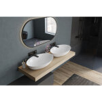 Bernstein - vasque lavabo design moderne oval � poser lave main fonte min�rale anti - d�coloration salle ...