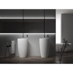 Bernstein - vasque totem twz316 en fonte minrale - 50 x 50 x 90 cm - 2 couleurs en option blanc mat