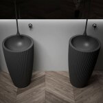 Bernstein - vasque totem twz316 en fonte minérale - 50 x 50 x 90 cm - 2 couleurs en option noir mat Bernstein - vasque totem twz316 en fonte minérale - 50 x 50 x 90 cm - 2 couleurs en option noir mat