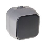 Bert 1 bouton switchboard ip54 gris 7x7x5 cm
