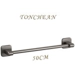 Pas besoin de percer des trous porte - serviettes de salle de bain anneau de serviette mural 50 cm, gris ...