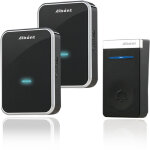 [pas besoin de piles]sonnette sans fil, sonnette de porte �tanche kit de carillon electronique avec 2 ...