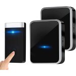 [pas besoin de piles]sonnette sans fil, sonnette de porte �tanche kit de carillon electronique avec 2 ...