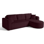 Bestmobilier - miro - canap� d'angle r�versible - 4 places - convertible avec coffre - en velours textur� ...