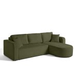 Bestmobilier - miro - canap� d'angle r�versible - 4 places - convertible avec coffre - en velours textur� ...