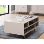 Bestmobilier - monica - table basse - beige - 100 cm