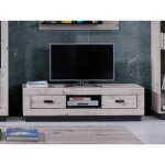 Bestmobilier - otis - meuble tv - effet bois gris - 170 cm - style contemporain