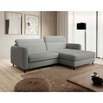 Bestmobilier - sagada - canap� d'angle droit 4 places - convertible avec coffre et t�ti�res - en tissu ...