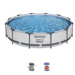 Piscine avec cadre plus pompe 366 x 76h 56416 sans echelle