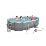 Bestway - 56448 steel pro max piscine ovale hors sol 488x305x107 cm avec cadre pompe filtre e'chelle ...