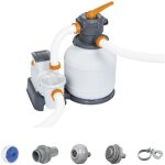 Bestway - filtre a sable 7, 57 m3 / h + pre - filtre - blanc