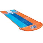 Bestway ? toboggan triple gonflable 4, 88m ? 488 x 207 cm ? pvc durable ? arroseurs int�gr�s pour glisse ...