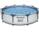 Kit piscine hors sol tubulaire bestway steel pro max - 305 x 76 cm - ronde (livre avec un patche de ...