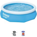 Bestway - piscine autoportante fast set 305x76 cm filtre  cartouche de 1. 249 litres / heure