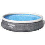 Bestway - piscine d�montable fast set rotin 396x84 cm filtre � cartouche 2. 006 litres / heure