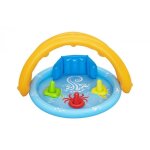 Bestway piscine gonflable enfant apprentissage avec toit d�montable 115x89x76 cm + 6 mois jardin 52568 ...