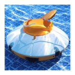 Robot aspirateur de piscine autonome bestway frisbee orange pour piscine � fond plat