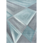 Beta - pastel - tapis couleur pastel (bleu et gris - 200x290cm)