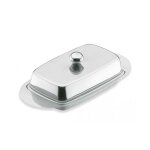 Beurrier avec couvercle inox 18 / 10 [11 x 22 cm]