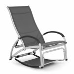 Blum - feldt beverly wood chaise longue � bascule bain de soleil aluminium gris