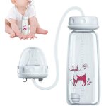 Biberon anti - colique mains libres - biberon � lait r�glable 240 ml en silicone souple avec paille � ...