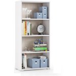 Abitare - biblioth�que 60x30x130 cm blanc fr�ne et ch�ne avec trois �tag�res - croazia