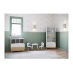 Demeyere - bibliotheque 2t / 2p - firmiana - style scandinave - blanc mat / chene kronberg - 77. 4 x ...